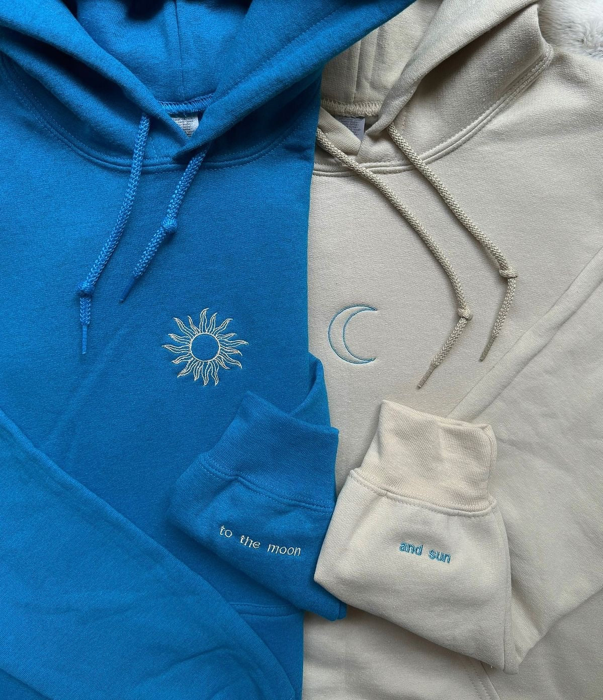 Sun & Moon Contrast Hoodie Set