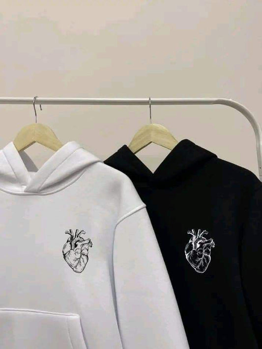 Anatomical Heart Embroidered Hoodie